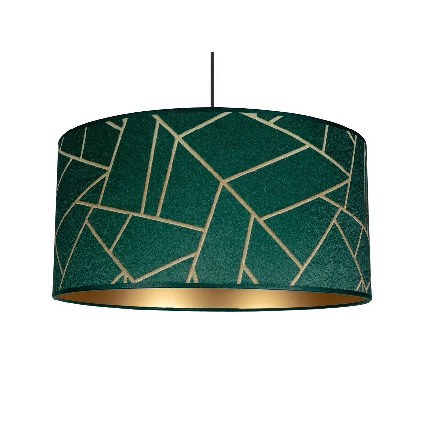 Luster na lanku RELLA 1xE27/60W/230V zelená/zlatá