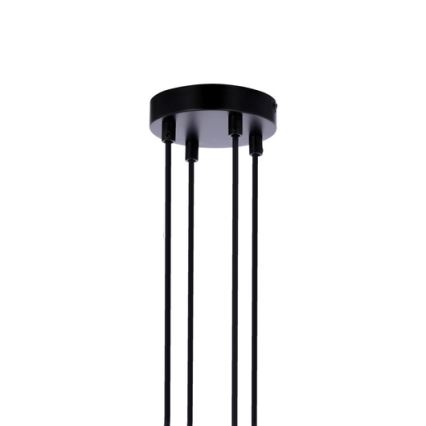 Luster na lanku RENO 4xE27/40W/230V čierna/hnedá
