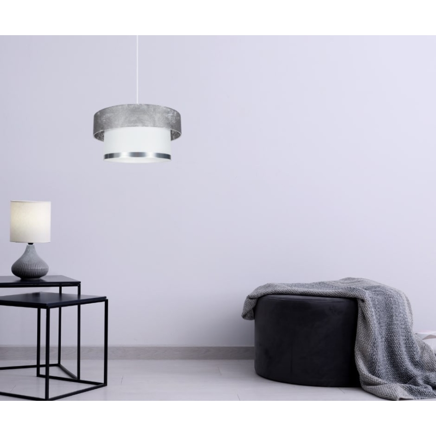 Luster na lanku RESSA 1xE27/60W/230V strieborná