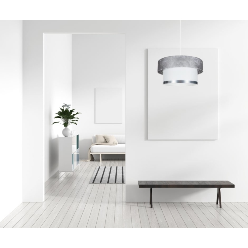 Luster na lanku RESSA 1xE27/60W/230V strieborná