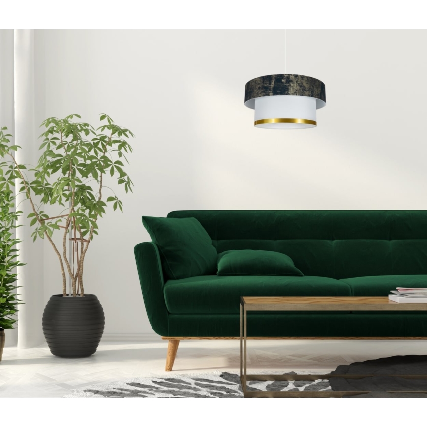 Luster na lanku RESSA 1xE27/60W/230V zelená