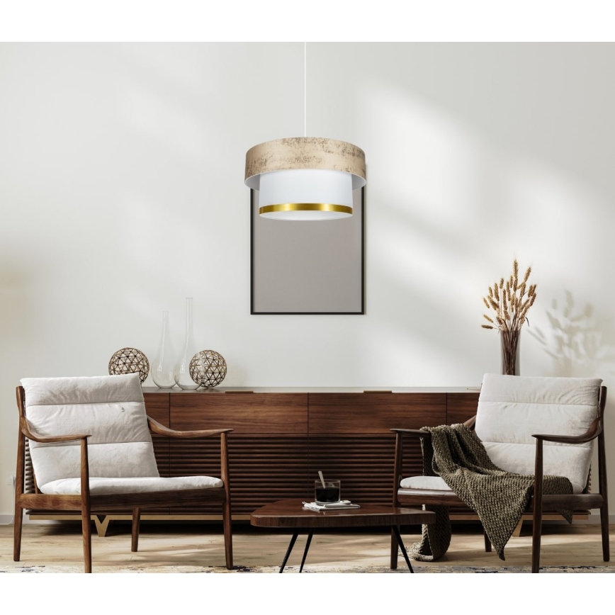 Luster na lanku RESSA 1xE27/60W/230V zlatá
