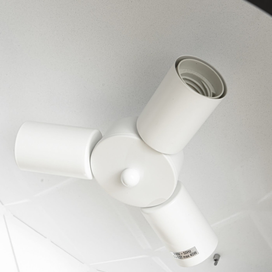 Luster na lanku REUS 3xE27/40W/230V, priemer 47 cm, čierny