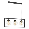 Luster na lanku REY 3xE27/7W/230V čierna