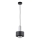 Luster na lanku RIF LUX 1xGX53/12W/230V pr. 15 cm čierna/lesklý chróm