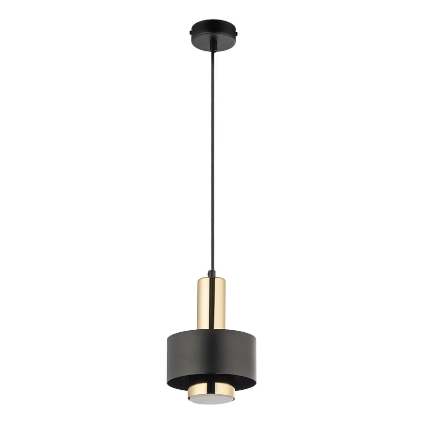 Luster na lanku RIF LUX 1xGX53/12W/230V pr. 15 cm čierna/zlatá