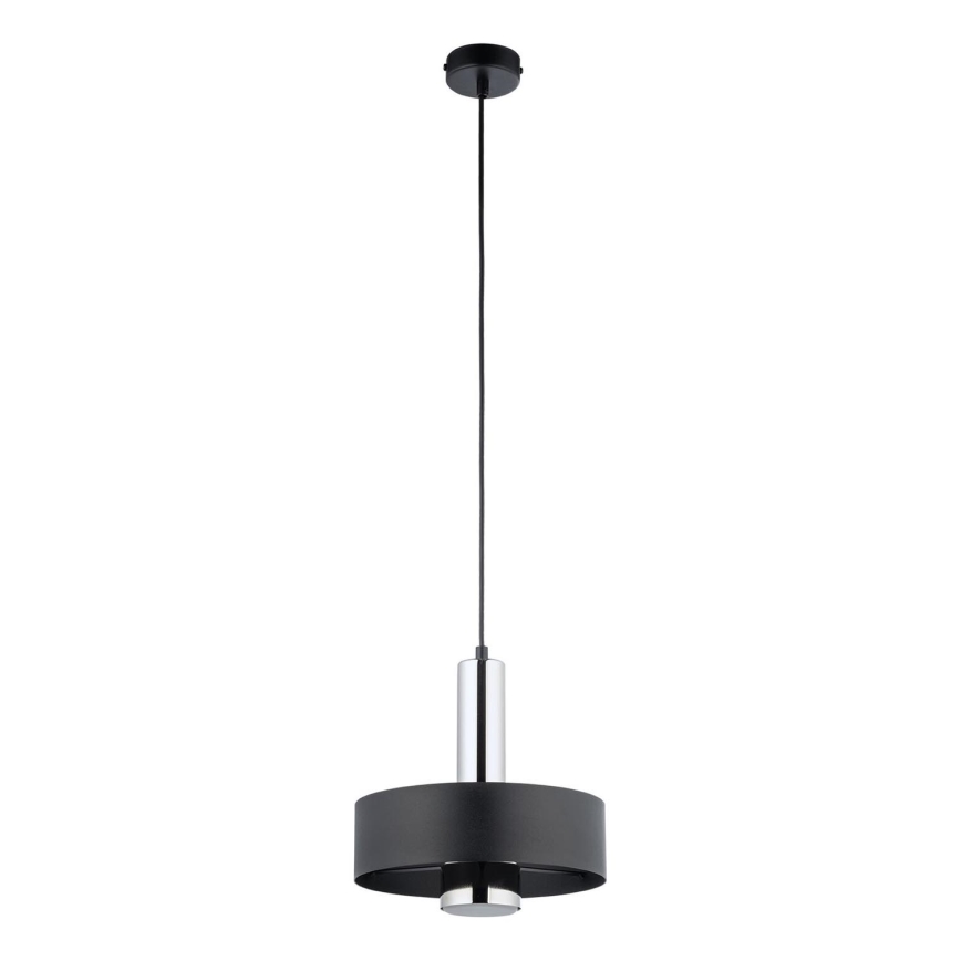 Luster na lanku RIF LUX 1xGX53/12W/230V pr. 25 cm čierna/lesklý chróm