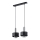Luster na lanku RIF LUX 2xGX53/12W/230V čierna/lesklý chróm