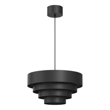 Luster na lanku RINGS 1xE27/15W/230V čierna