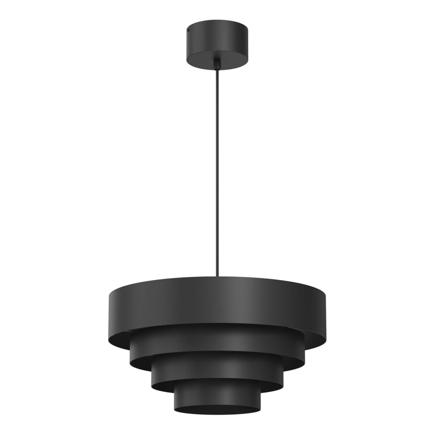 Luster na lanku RINGS 1xE27/15W/230V čierna