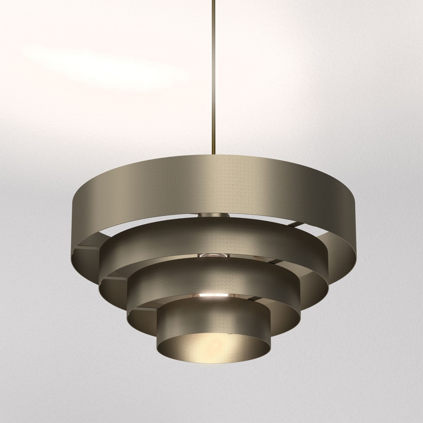 Luster na lanku RINGS 1xE27/15W/230V mosadz