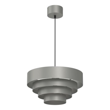 Luster na lanku RINGS 1xE27/15W/230V šedá