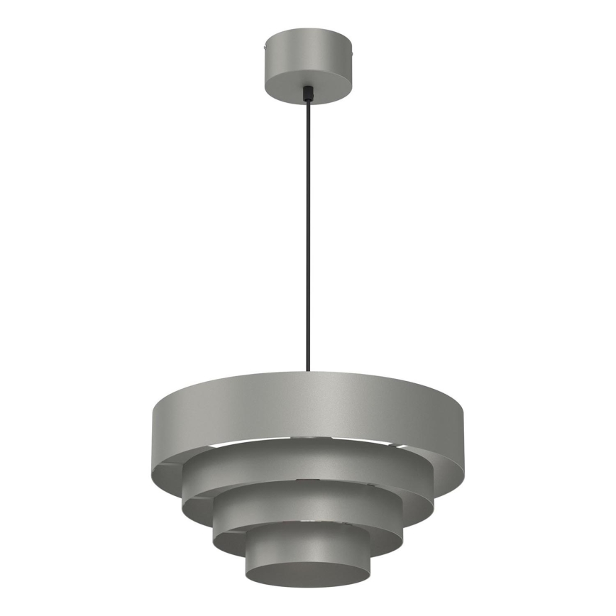 Luster na lanku RINGS 1xE27/15W/230V šedá