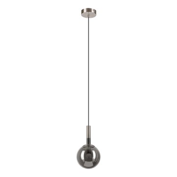 Luster na lanku ROLLO 1xE14/5W/230V matný chróm/dymová