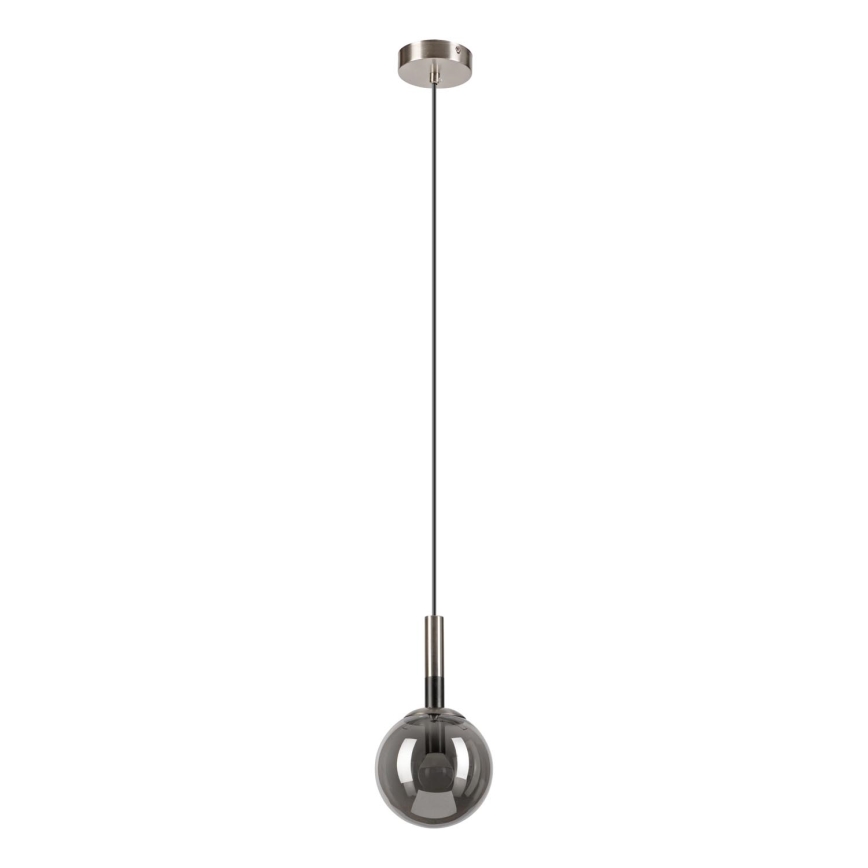 Luster na lanku ROLLO 1xE14/5W/230V matný chróm/dymová