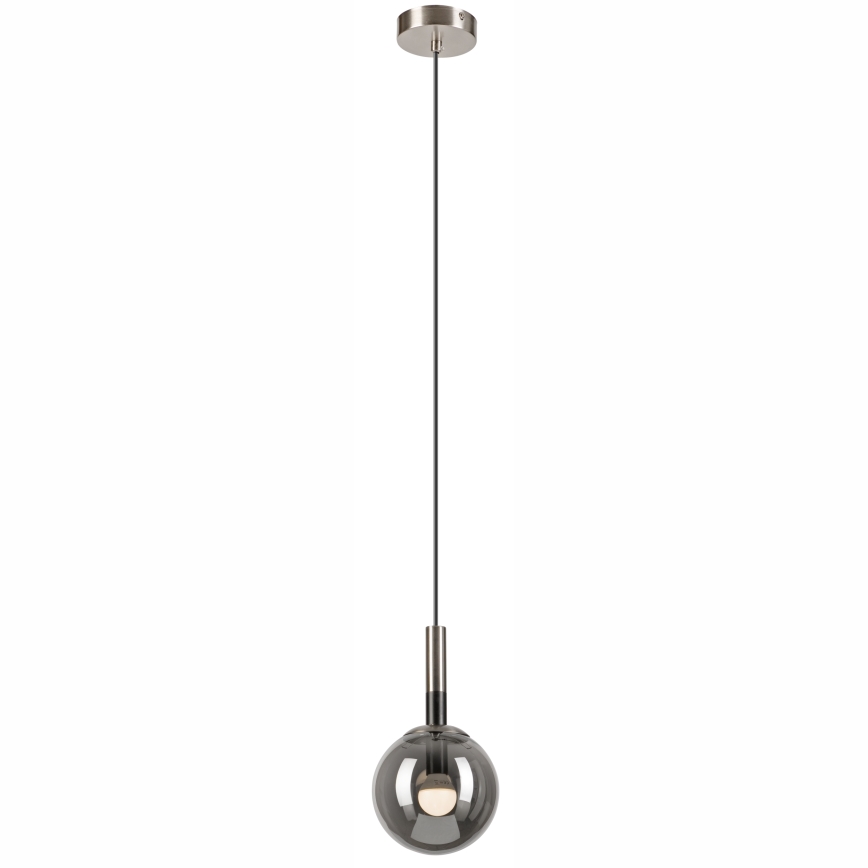 Luster na lanku ROLLO 1xE14/5W/230V matný chróm/dymová