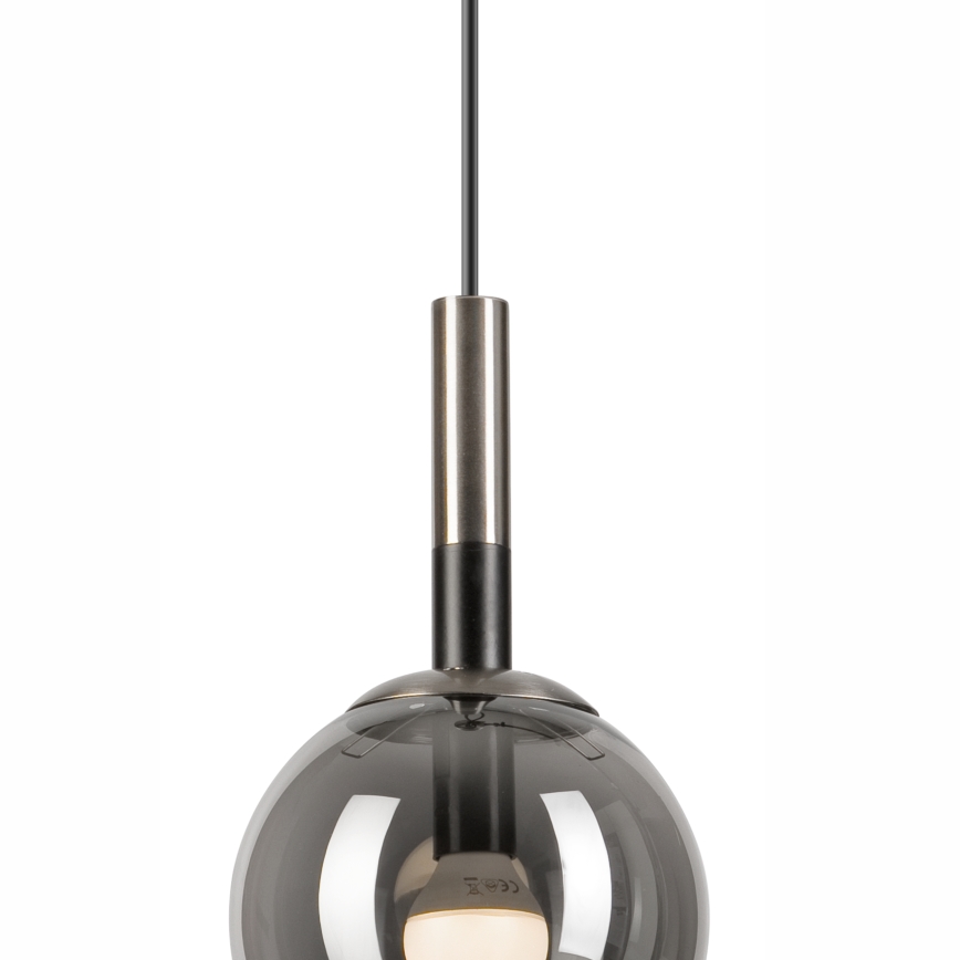 Luster na lanku ROLLO 1xE14/5W/230V matný chróm/dymová