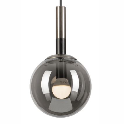 Luster na lanku ROLLO 1xE14/5W/230V matný chróm/dymová