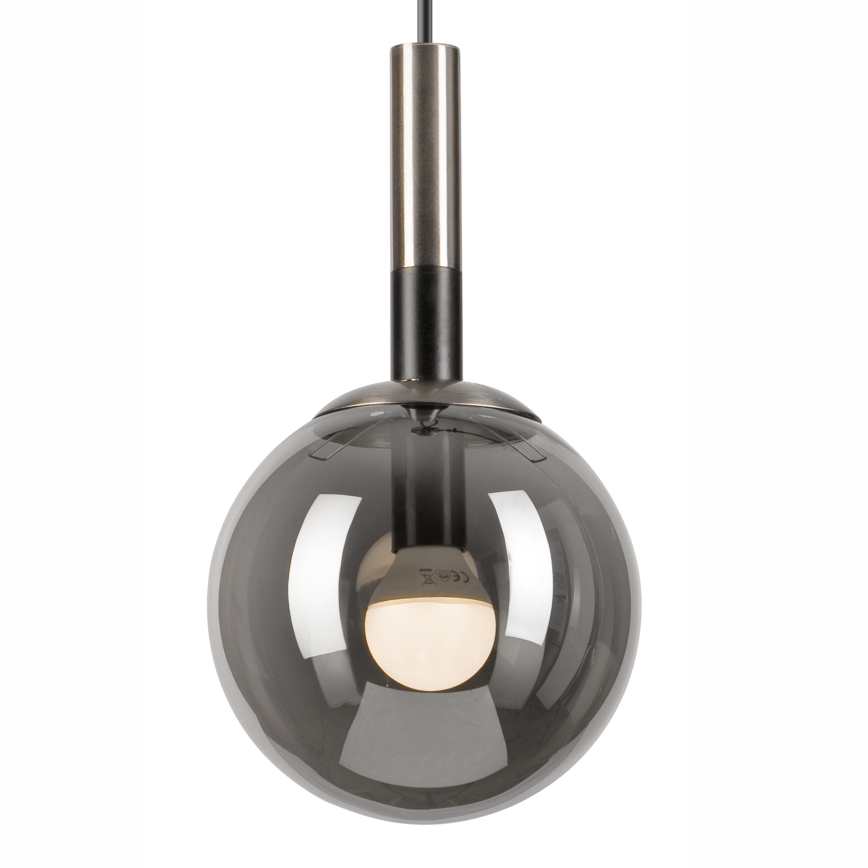 Luster na lanku ROLLO 1xE14/5W/230V matný chróm/dymová