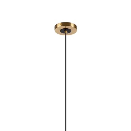 Luster na lanku ROLLO 3xE14/5W/230V zlatá/dymová béžová