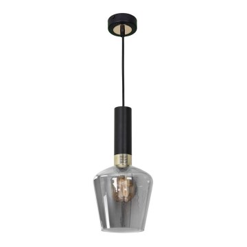 Luster na lanku ROMA BLACK 1xE27/60W/230V