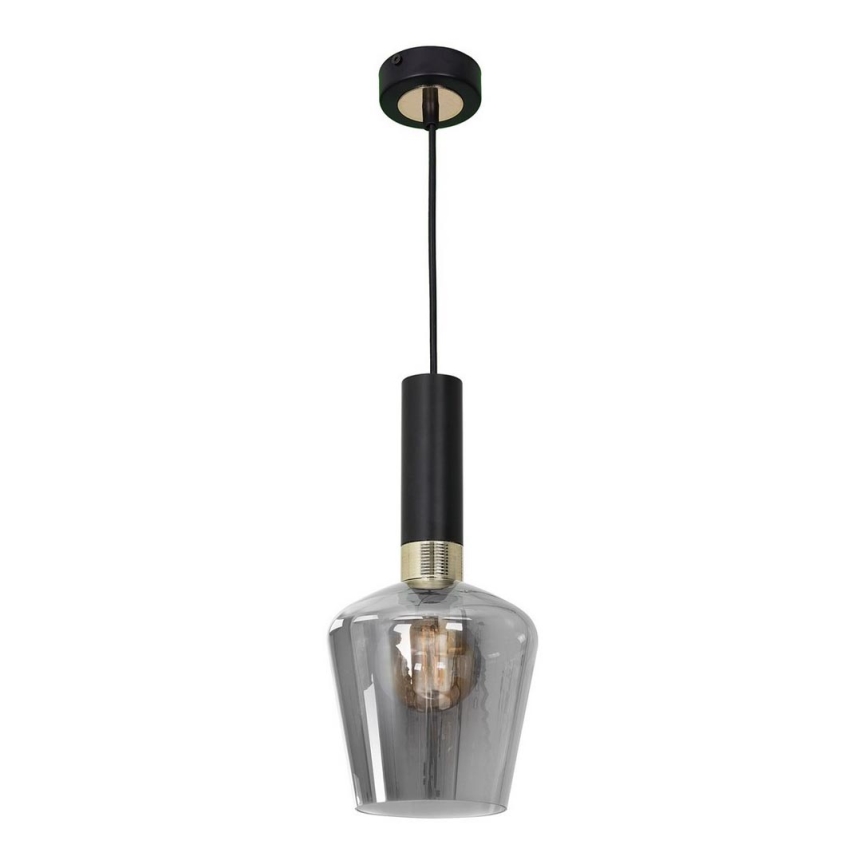Luster na lanku ROMA BLACK 1xE27/60W/230V