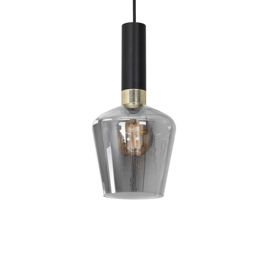 Luster na lanku ROMA BLACK 1xE27/60W/230V