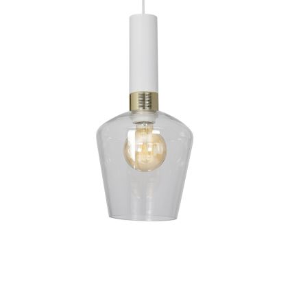 Luster na lanku ROMA WHITE 1xE27/60W/230V
