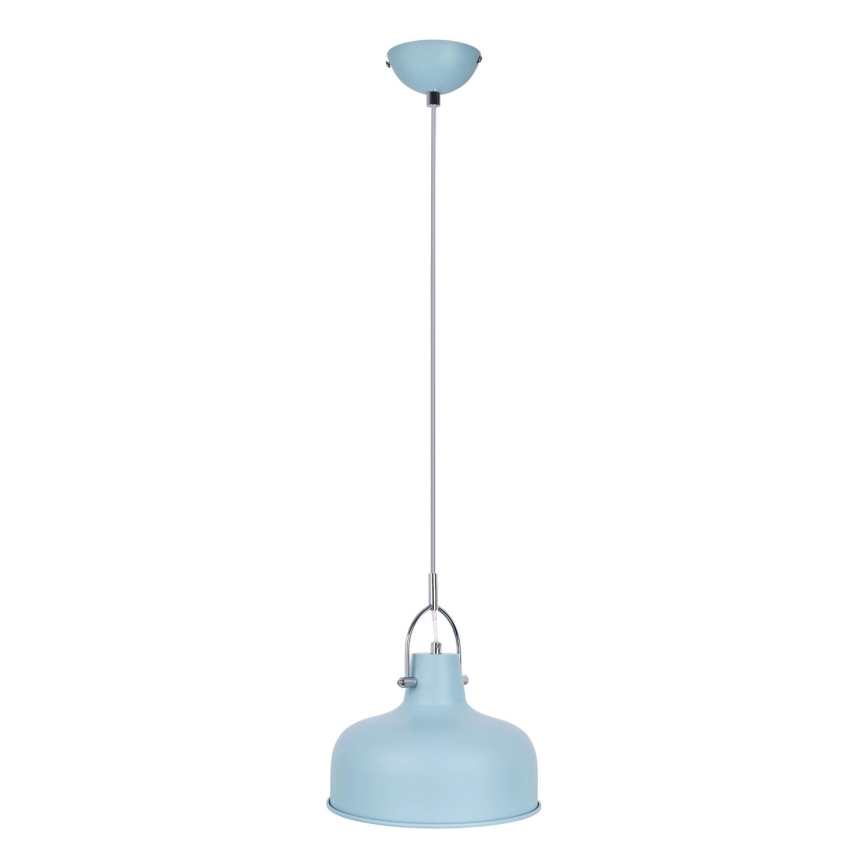 Luster na lanku ROMI 1xE27/40W/230V modrá