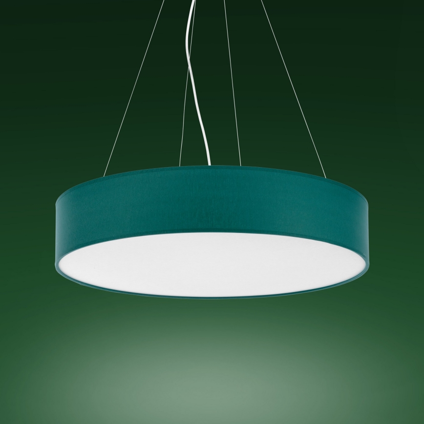 Luster na lanku RONDO 4xE27/15W/230V zelená