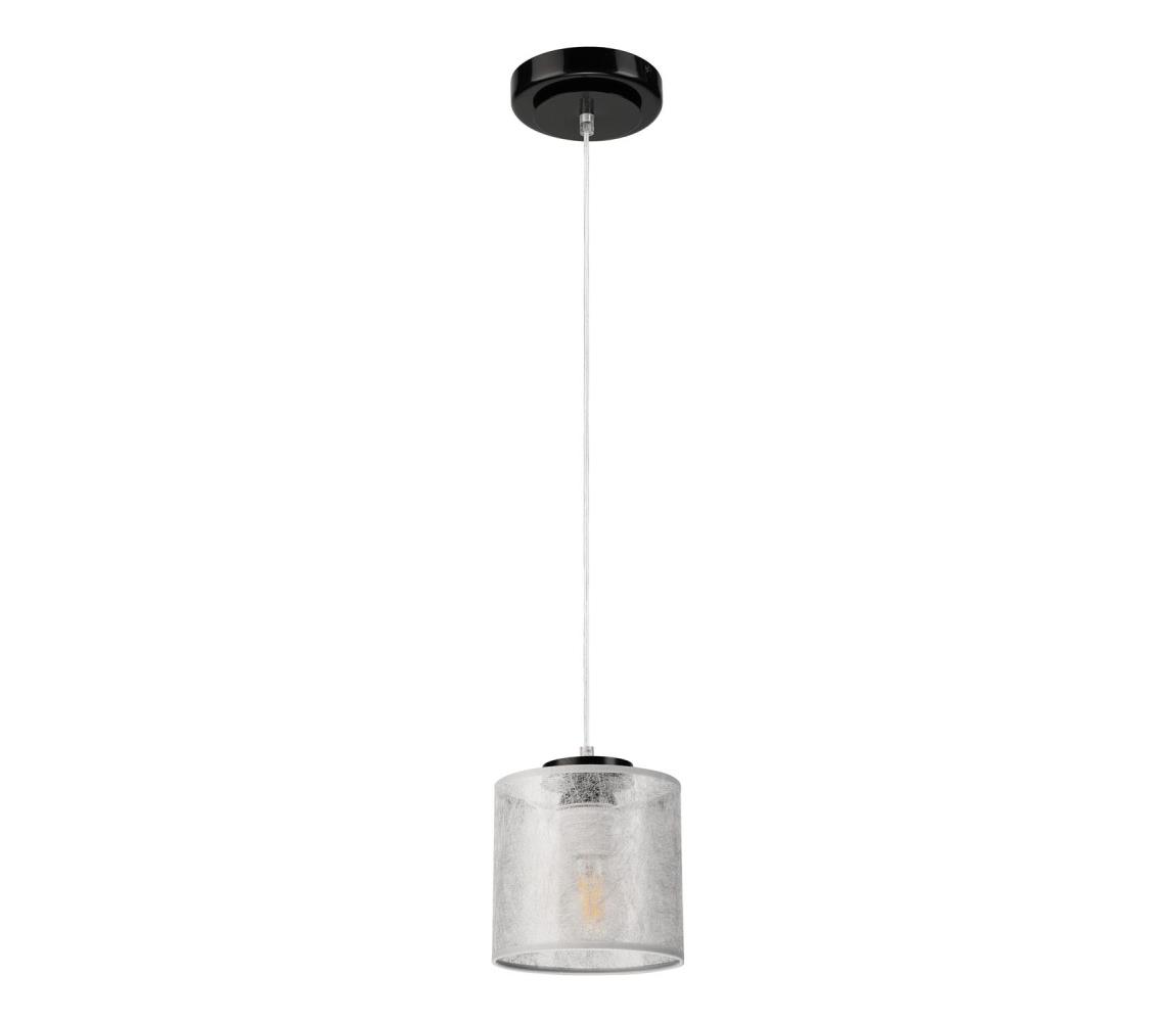 Luster na lanku ROSA 1xE27/60W/230V čierna/šedá LM-1.8/CZARNY