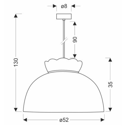 Luster na lanku ROSSINI 1xE27/40W/230V