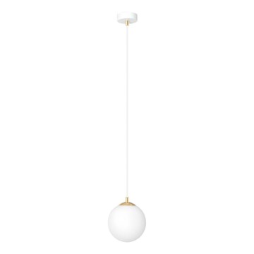 Luster na lanku ROYAL 1xE14/10W/230V pr. 14 cm biela