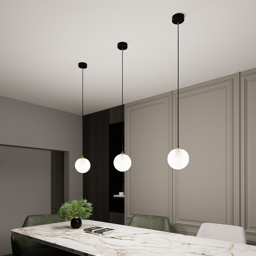 Luster na lanku ROYAL 1xE14/10W/230V pr. 14 cm čierna