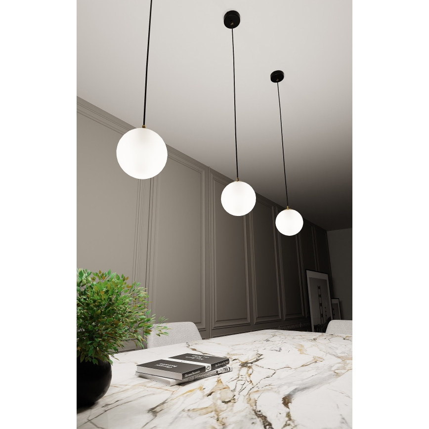 Luster na lanku ROYAL 1xE14/10W/230V pr. 14 cm čierna