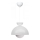 Luster na lanku SALVA 1xE27/15W/230V biely