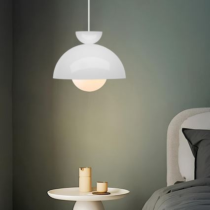 Luster na lanku SALVA 1xE27/15W/230V biely
