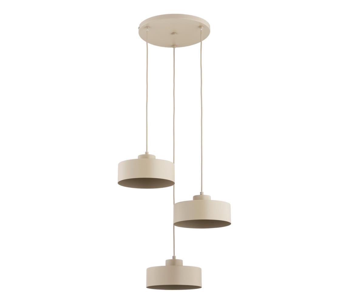 Luster na lanku SELIA 3xE27/15W/230V béžový 62627