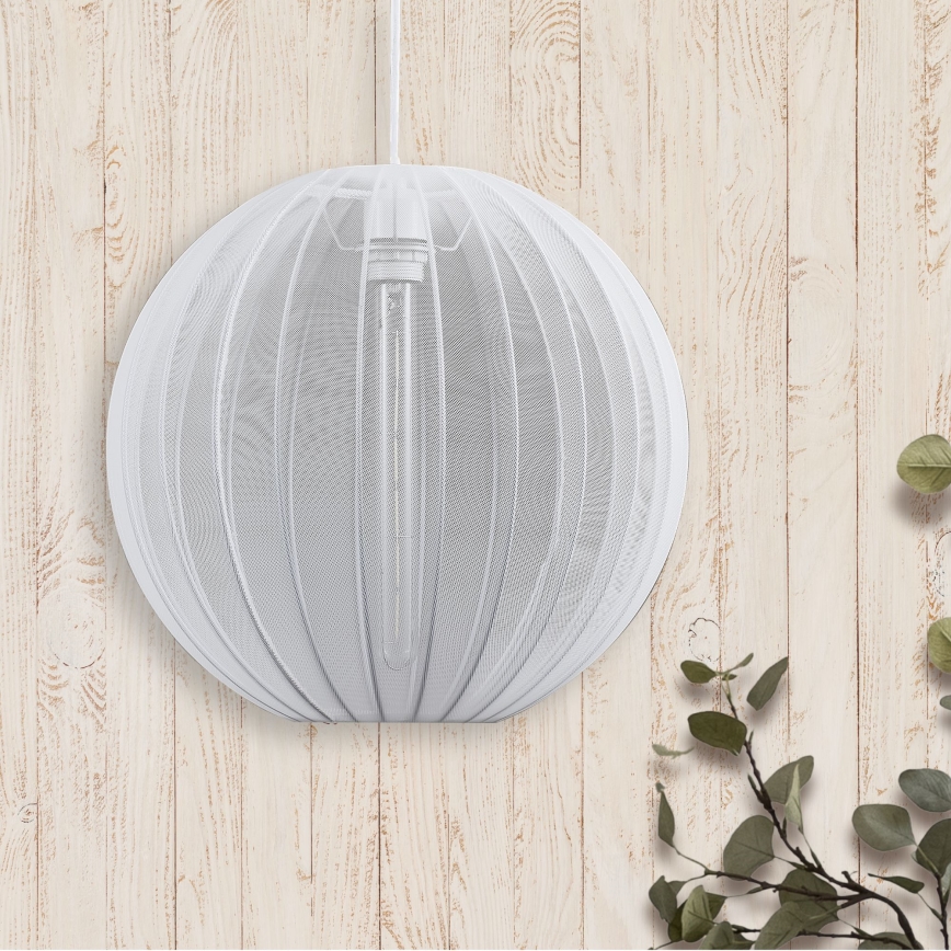 Luster na lanku SENSAI 1xE27/20W/230V pr. 40 cm biela