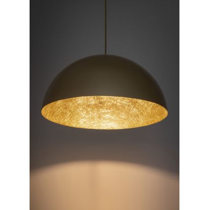 Luster na lanku SFERA 1xE27/60W/230V pr. 35 cm zlatá