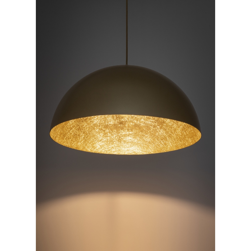 Luster na lanku SFERA 1xE27/60W/230V pr. 35 cm zlatá