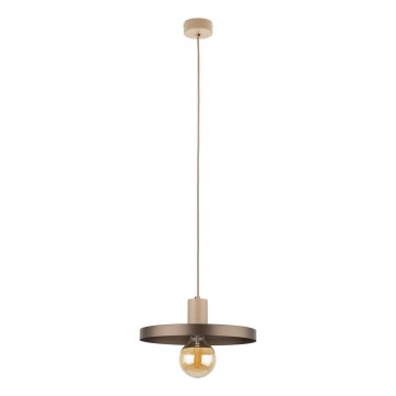 Luster na lanku SILA 1xE27/15W/230V pr. 30 cm hnedá/béžová
