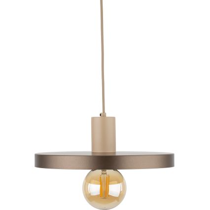 Luster na lanku SILA 1xE27/15W/230V pr. 30 cm hnedá/béžová