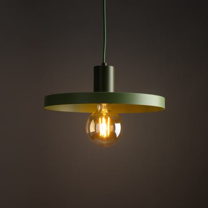 Luster na lanku SILA 1xE27/15W/230V pr. 30 cm zelená