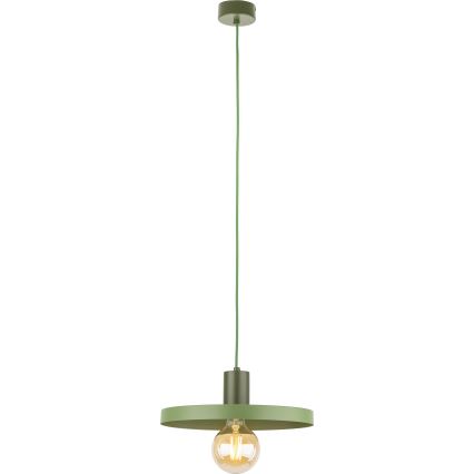 Luster na lanku SILA 1xE27/15W/230V pr. 30 cm zelená
