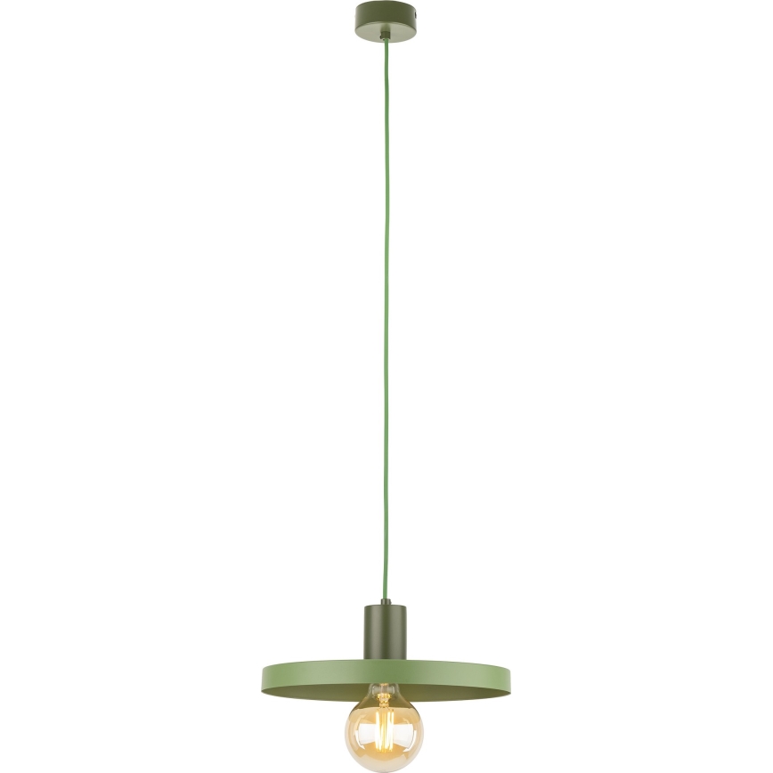 Luster na lanku SILA 1xE27/15W/230V pr. 30 cm zelená
