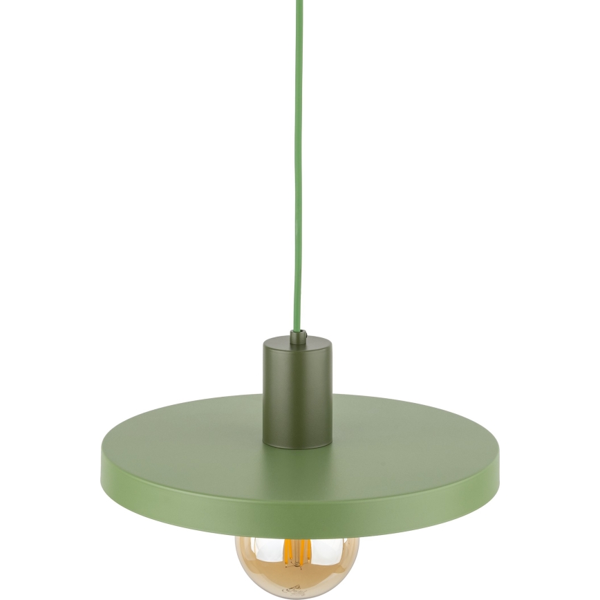 Luster na lanku SILA 1xE27/15W/230V pr. 30 cm zelená