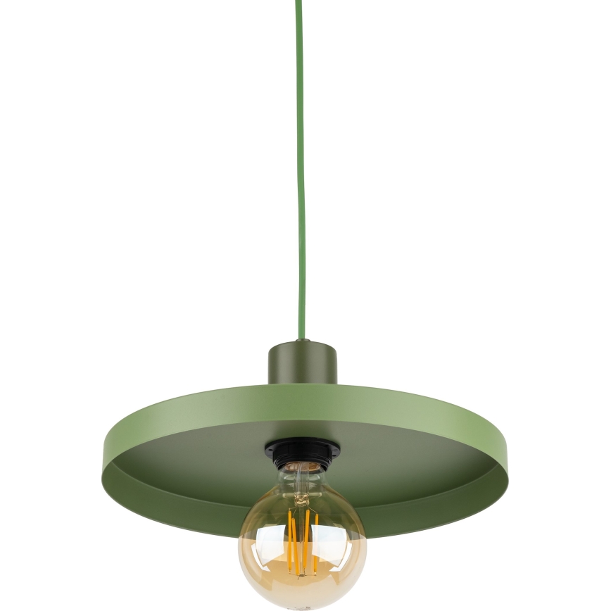 Luster na lanku SILA 1xE27/15W/230V pr. 30 cm zelená