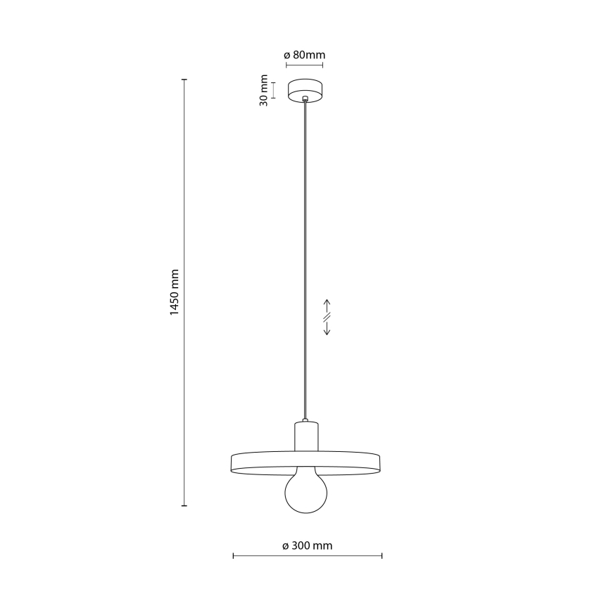 Luster na lanku SILA 1xE27/15W/230V pr. 30 cm zelená