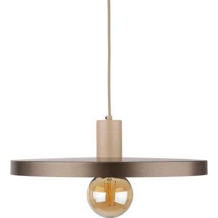 Luster na lanku SILA 1xE27/15W/230V pr. 40 cm hnedá/béžová